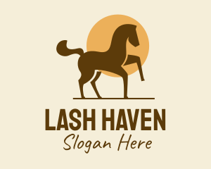 Equine Horse Sun logo design