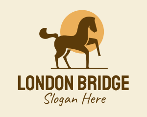 Equine Horse Sun logo design