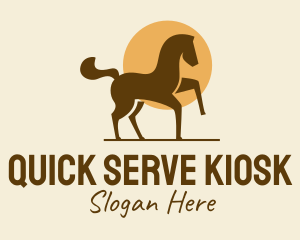 Equine Horse Sun logo design