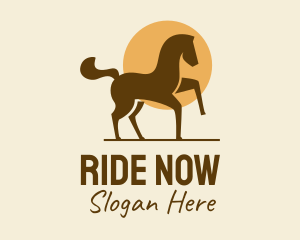 Equine Horse Sun logo design