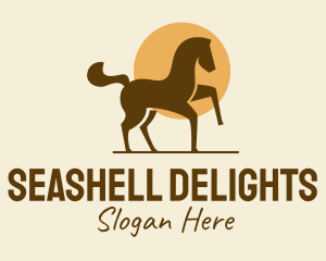 Equine Horse Sun logo design