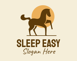 Equine Horse Sun logo design