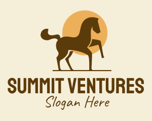 Equine Horse Sun logo design