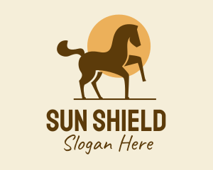 Equine Horse Sun logo design