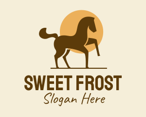 Equine Horse Sun logo design