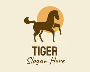 Equine Horse Sun logo design