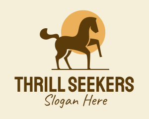 Equine Horse Sun logo design