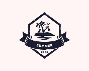 Summer Resort Vacation logo design