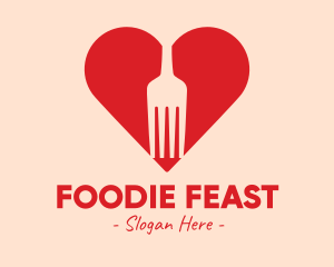 Fork Love Restaurant logo design