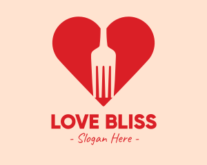 Love - Fork Love Restaurant logo design