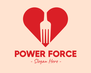 Love - Fork Love Restaurant logo design