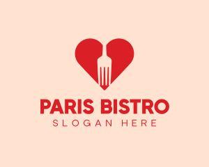 Fork Love Restaurant logo design