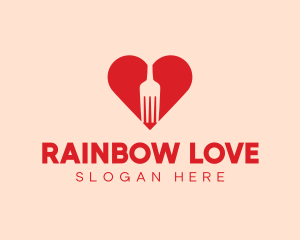 Fork Love Restaurant logo design