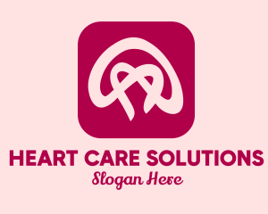 Double Heart Dating App  logo design