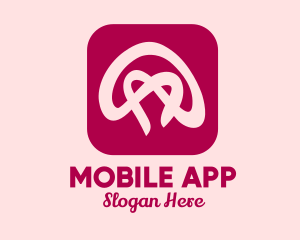 Double Heart Dating App  logo design