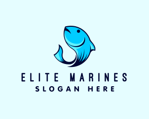 Marine Fish Hook logo design