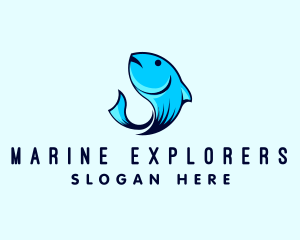 Marine Fish Hook logo design