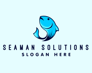 Marine Fish Hook logo design