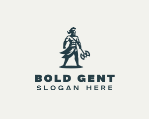 Strong Gladiator Man logo design