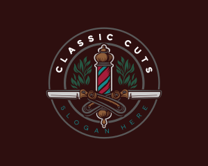 Barber Razor Shave logo design