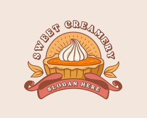 Pumpkin Pie Dessert logo design