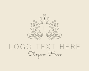 Queen - Victorian Queen Crown Letter logo design
