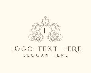 High End - Victorian Royal Crown Crest logo design