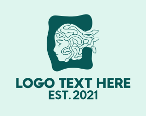 Exotic - Blue Medusa Letter C logo design