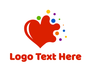 Colorful - Colorful Splash Heart logo design