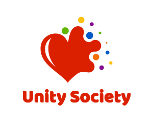 Society - Colorful Splash Heart logo design