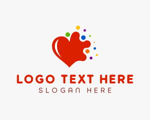 Colorful - Colorful Splash Heart logo design