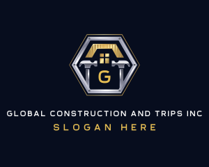 Hammer Construction Tool logo design