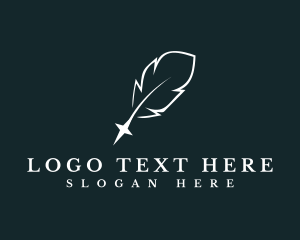 Pen - Fancy Feather Tattoo logo design