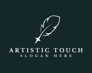 Fancy Feather Tattoo logo design