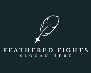 Fancy Feather Tattoo logo design