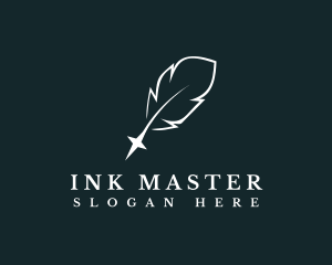 Fancy Feather Tattoo logo design