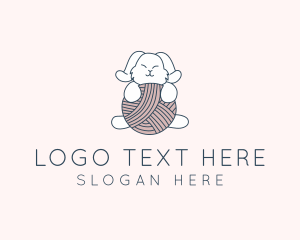 Woven - Rabbit Knit Yarn logo design