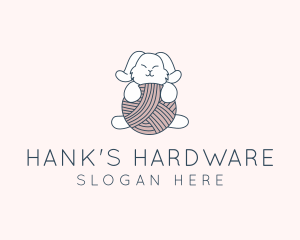 Rabbit Knit Yarn  logo design