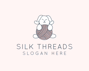 Rabbit Knit Yarn  logo design