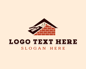 Plastering - Masonry Brick Plaster logo design