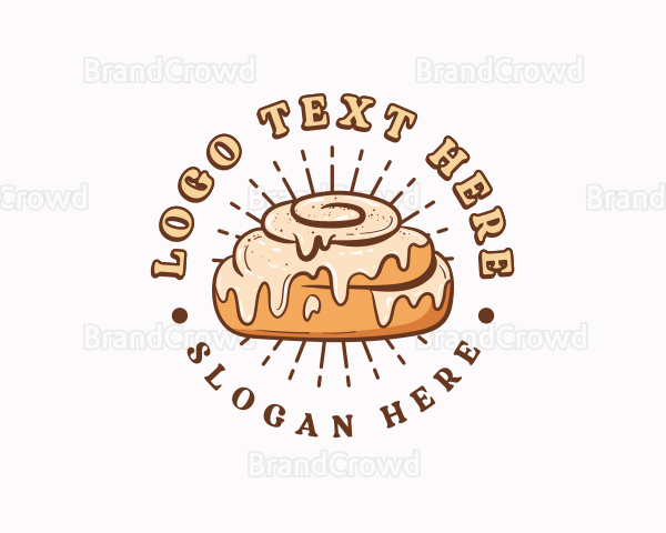 Cinnamon Roll Pastry Bread Logo