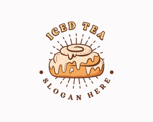 Cinnamon Roll Pastry Bread logo design