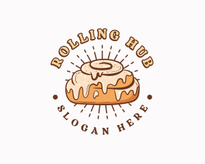 Cinnamon Roll Pastry Bread logo design