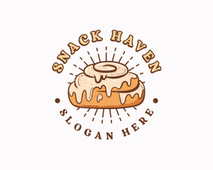 Cinnamon Roll Pastry Bread logo design