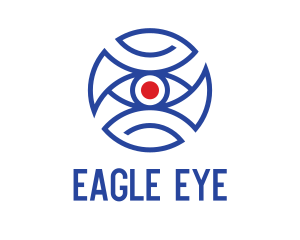 Blue Eye Centerpiece Monoline logo design