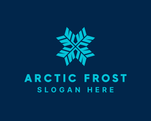 Ice Snowflake Frost logo design