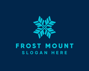 Ice Snowflake Frost logo design