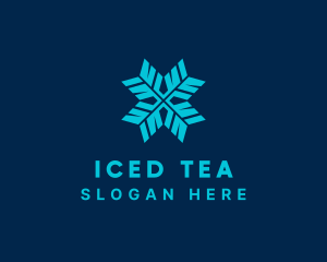 Ice Snowflake Frost logo design