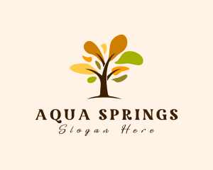 Spring Wellness Tree logo design