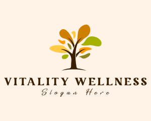 Spring Wellness Tree logo design